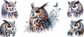 Realistic Owl UV DTF Wrap