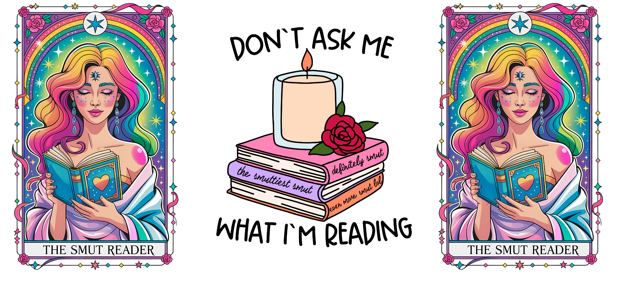 Don't Ask Me What I'm Reading – Smut Reader Tarot Card UV DTF WRAP