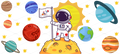Spaceman & Planets UV DTF Wrap