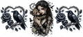 Gothic Tattooed Woman UV DTF Wrap
