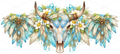 CRYSTAL BLUE COW SKULL