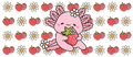 Axolotl, Strawberries & Dasies