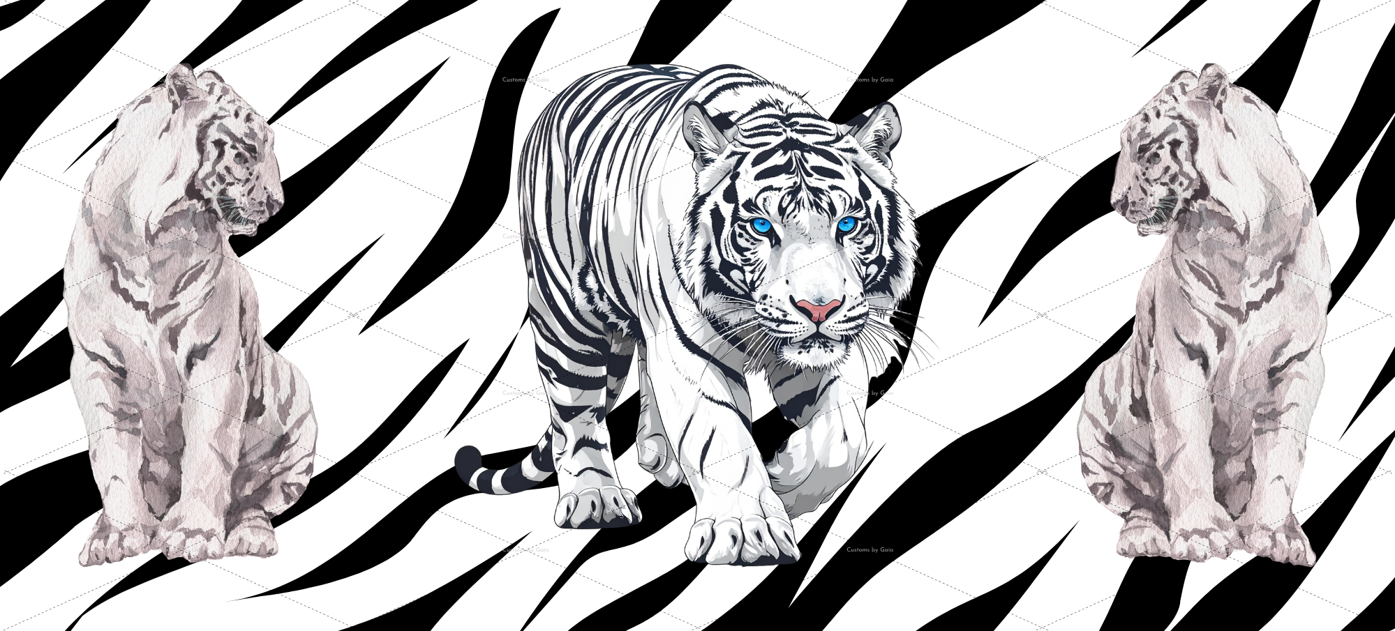 White Tiger UV DTF Wrap